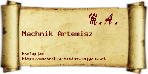 Machnik Artemisz névjegykártya